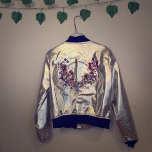 SUPER SHINY 🤖 Aluminum Leather jacket